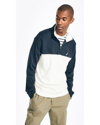Nautica - Colorblock Quarter-zip Sweatshirt - Lyst