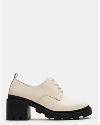 Steve Madden - Stepper Cream Leather - Lyst