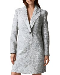 Calvin Klein - Textured Long Sleeve Teddy Coat - Lyst
