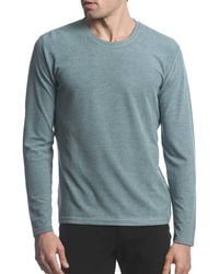 Postmarc - Stretch Knit Long Sleeve Crew Pullover Shirt - Lyst
