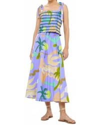 Ric Rac Purse Pattern Oliphant Olivia Pin-Stripe Skirt in Blue | Lyst