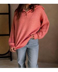 Her Entire Name Says Grace - Marlo Knit Quarter Button-Up Sweater - Lyst