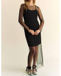 Davi & Dani - Plus Mesh Pearl & Crystal Two-Piece Dress - Lyst