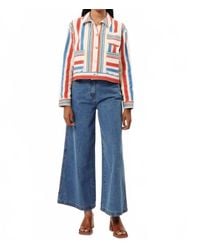 FRNCH - Classic Americana Stripe Jacket - Lyst