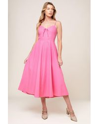 TRUEDAMES - Let The Light Woven Midi Dress - Lyst