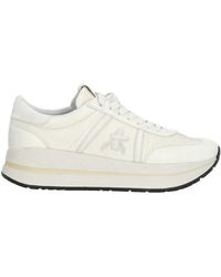 Premiata - Ivory Bethcoin 8147 Suede Logo Sneakers - Lyst