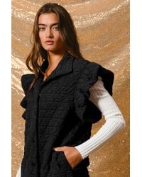 TRUEDAMES - Side Slit Button-Front Vest - Lyst