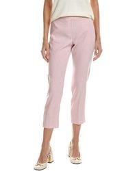 Theory - Crop Linen-Blend Pant - Lyst
