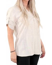Michael Tyler - V-Neck Short Sleeve Top - Lyst