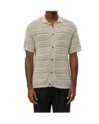 Les Deux - Elvin Structured Knitted Short Sleeve Shirt - Lyst