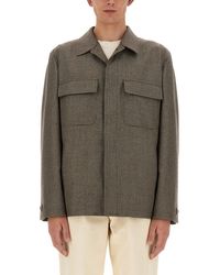 Lardini - Textured Wool And Cashmere Shirt Jacket - Lyst