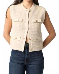 Olivaceous - Selena Button Knit Top - Lyst