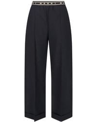 Marni - Wide-Leg Virgin Wool Trousers - Lyst