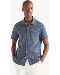 Nautica - Classic Fit Printed Button-Front Polo - Lyst