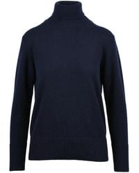 Alpha Studio - Midnight Turtleneck Sweater With Ribbed Details - Lyst