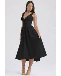 TRUEDAMES - Summer Slim Suspender Long Dress Fashion Printed V-Neck Temperament Dress - Lyst