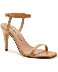 Katy Perry - The Vivvian Sandal Faux Leather Square Toe Heels - Lyst