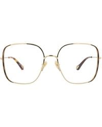 Chloé - Square-Frame Metal Optical Frames - Lyst