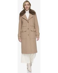 Andrew Marc - Olpae Sb Wool Twill Coat With Back Vent - Lyst