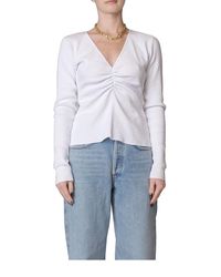 Maison Margiela - Ruched Long Sleeve Top - Lyst