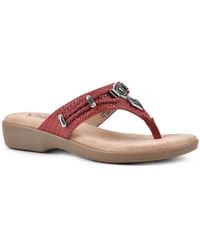 White Mountain - Bailee Faux Leather Slip On Thong Sandals - Lyst