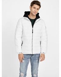 Guess - Harrison Hooded Quilted Jacket - Lyst
