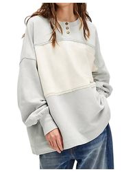 Free People - Oversized Pullover Scalloped Trim Sweatshirt - Lyst