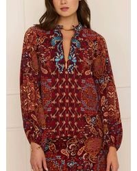Figue - Kit Split V-Neck Collar Top - Lyst