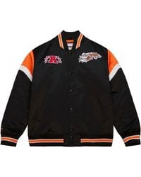 Mitchell & Ness - Nfl Cincinnati Bengals Heavyweight Satin Jacket - Lyst