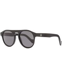 Moncler - Oval Sunglasses Ml0073 01a 51mm - Lyst