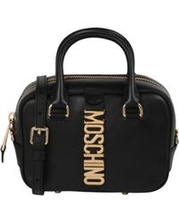 Moschino - Logo Belt Leather Crossbody Bag - Lyst