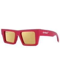 Off-White c/o Virgil Abloh - Sunglasses Square Full Rim, Havana Frame And Dark Lens Nassau6055 - Lyst