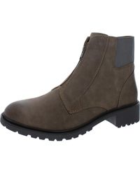 Cobb Hill - Ch Winter Center Zip Leather Round Toe Ankle Boots - Lyst
