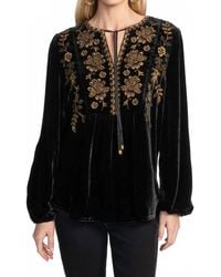 Johnny Was - Nyomi Curved Hem Prairie Blouse - Lyst