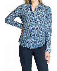 Apny - Roll Sleeve Button Up Top - Lyst