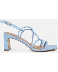 LONDON RAG - Andrea Knotted Straps Block Heeled Sandals - Lyst