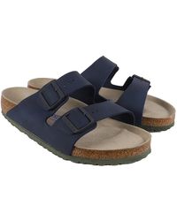 Birkenstock - Arizona Leather Buckle Slide Sandals - Lyst