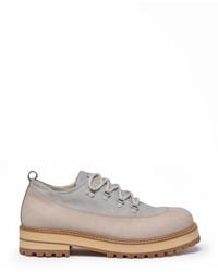 Eleventy - Sand/Light Hiking-Inspired Suede Booties - Lyst