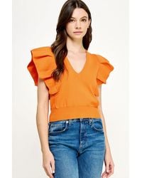 Strut & Bolt - Layla Pleated Sleeve Knit Top - Lyst