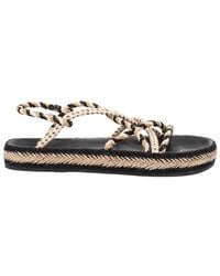 Isabel Marant - Kitza Cotton Braided Strap Sandals - Lyst