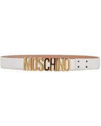 Moschino - Gold-tone Logo Belt - Lyst