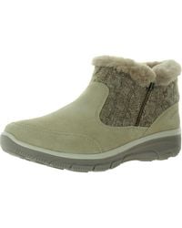 Skechers - Faux Fur Lined Faux Fur Ankle Boots - Lyst