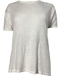 IRO - Lace Detail Crewneck T-Shirt Linen - Lyst