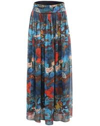 Alice + Olivia - Floral Print Maxi Skirt - Lyst