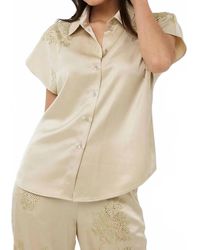 EsQualo - Signe Sequins Batwing Blouse - Lyst