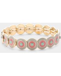 Fashnzfab - Round Color Block Stretch Bracelet Cream - Lyst