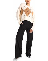 Brodie Cashmere - Relaxed Argyle Top - Lyst