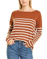 Pink Tartan Stripe Sweater - Brown