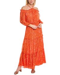 1.STATE Blouson Maxi Dress - Orange