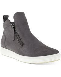 Ecco - Soft 7 Leather Zipper Casual And Fashion Sneakers - Lyst